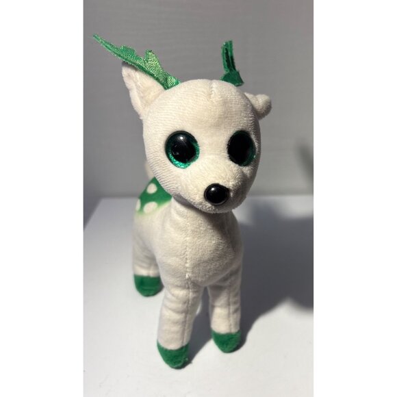 Ty Beanie Boo Peppermint Deer Plush 2017 White & Green 6"  Stuffed Animal - Picture 2 of 6